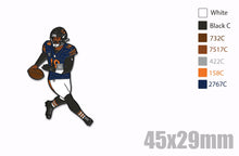 Load image into Gallery viewer, Chicago Bears Quarterback Enamel Pin & Croc Charm – 45x29mm