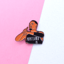 Load image into Gallery viewer, Damian Lillard Portland Trailblazers Soft Enamel Pin