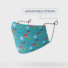 Load image into Gallery viewer, Canadian Themed Christmas Face masks with adjustable straps 4 Colours