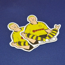 Load image into Gallery viewer, (SET OF 5) Erling Haaland Dortmund Yoga Pose Stickers