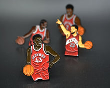 Load image into Gallery viewer, Pascal Enamel Pins and 3 other raptors pins in the background
