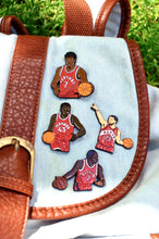 Load image into Gallery viewer, lowry enamel pin, Siakam Enamel pin, Fred VanVleet enamel pin, Kawhi Raptors Enamel pin
