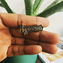Load image into Gallery viewer, Aquarius Zodiac enamel pin