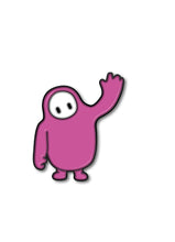 Load image into Gallery viewer, Fall Guys NOOB Enamel Pin