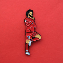 Load image into Gallery viewer, Mo Salah Yoga celebration soft enamel pin