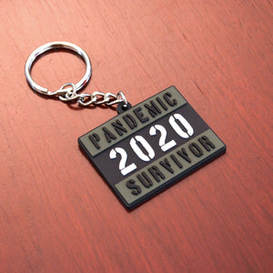 Pandemic Survivor 2020 Quarantine Keychain / Key Holder ( Canada Day Edition, Green , Black )