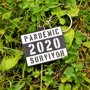 Pandemic Survivor 2020 Quarantine Keychain / Key Holder ( Canada Day Edition, Green , Black )