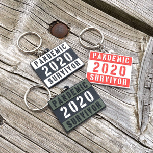 Pandemic Survivor 2020 Quarantine Keychain / Key Holder ( Canada Day Edition, Green , Black )