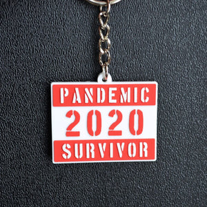 Pandemic Survivor 2020 Quarantine Keychain / Key Holder ( Canada Day Edition, Green , Black )