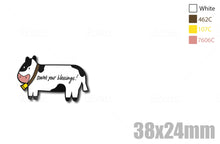 Load image into Gallery viewer, Cow Pin, Cownt Your Blessings enamel Pins &amp; Stickers