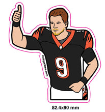 Load image into Gallery viewer, Joe Burrow Stickers Cincinnati Bengals, Joe Brr Stickers ( Buy 3 get 1 free)