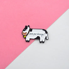 Load image into Gallery viewer, Cow Pin, Cownt Your Blessings enamel Pins &amp; Stickers