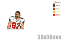 Load image into Gallery viewer, Travis Kelce Clog Charms and Soft enamel pin, Limited Edition swifty charm for Kansas City Chiefs tight end buy 5 get 1 free