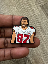 Load image into Gallery viewer, Travis Kelce Clog Charms and Soft enamel pin, Limited Edition swifty charm for Kansas City Chiefs tight end buy 5 get 1 free