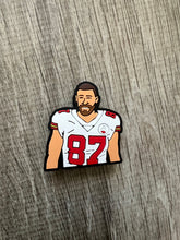 Load image into Gallery viewer, Travis Kelce Clog Charms and Soft enamel pin, Limited Edition swifty charm for Kansas City Chiefs tight end buy 5 get 1 free