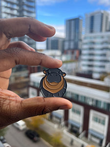 Moo Deng soft enamel pin