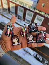 Load image into Gallery viewer, DanDadan character enamel pin and clog charms
Okarun, Momo Ayase, Seiko Ayase