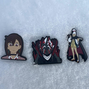 DanDadan characters clog charms
Okarun, Momo Ayase, Seiko Ayase