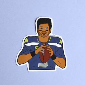 (SET OF 5 )Russell Wilson Seattle Seahawks Stickers
