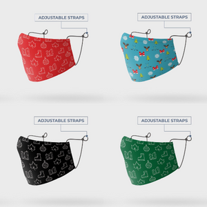 Canadian Themed Christmas Face masks with adjustable straps 4 Colours