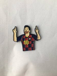 Messi celebration soft enamel pin