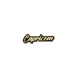 gold colured capeicorn soft enamel pin