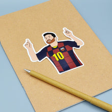 Load image into Gallery viewer, Messi Barcelona Stickers ( pack of 5)