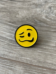 Woozy face / confused face Drunk emoji pin