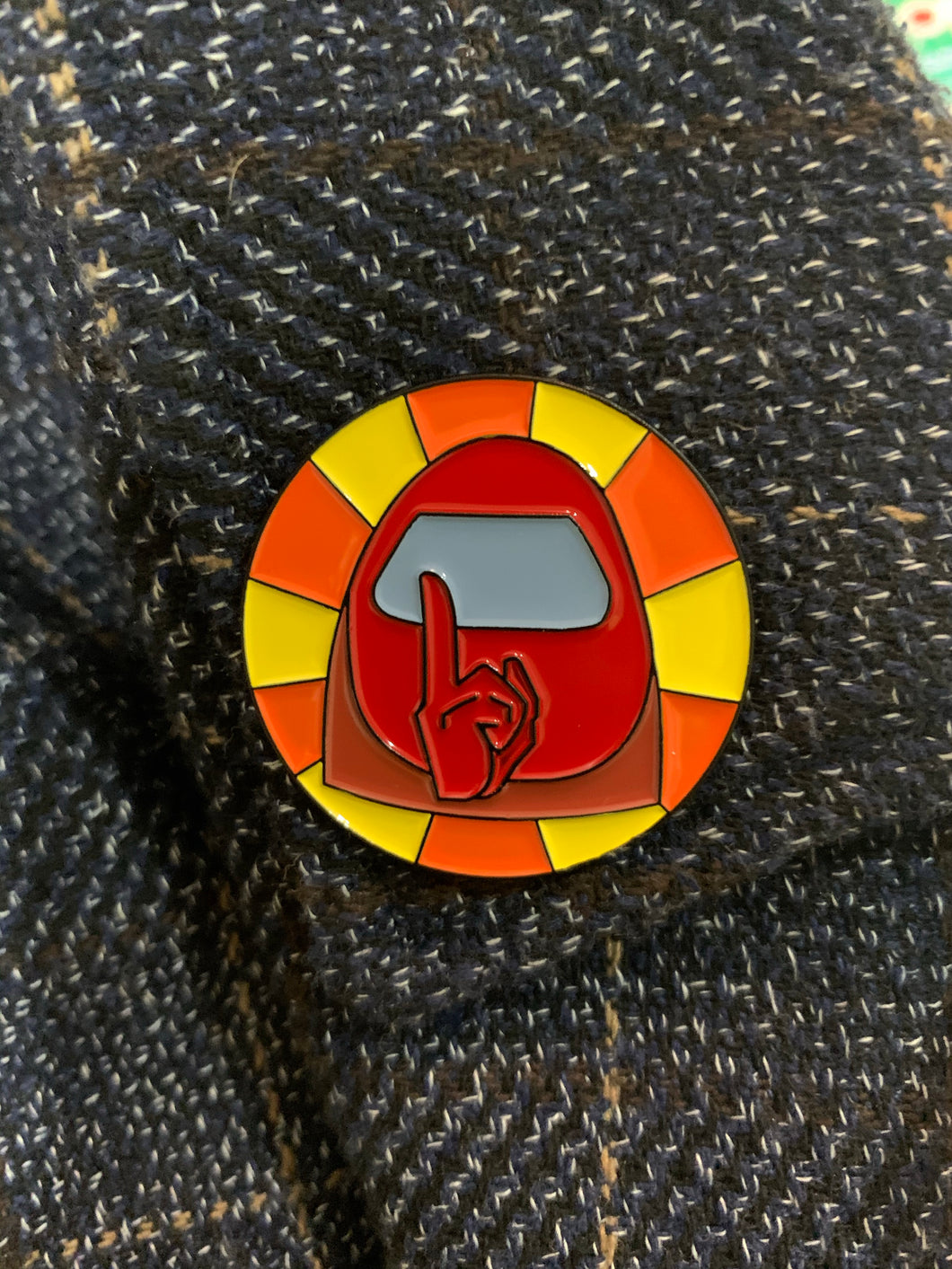 Among Us (red is sus ) enamel pin