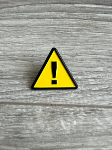 caution emoji pin