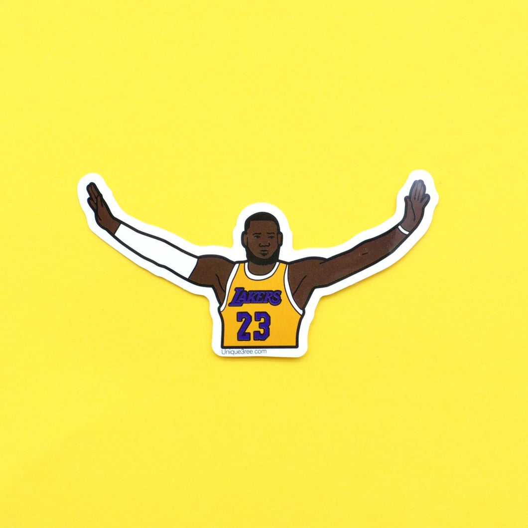 Lebron James LA Lakers Stickers (Pack of 5)