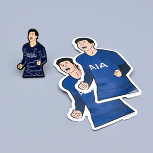 (Set of 5) Son Heung-min Tottenham Stickers ( 2 colours )
