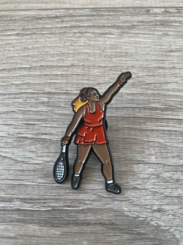 serena williams tennis enamel pin