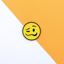 Load image into Gallery viewer, woozy face emoji enamel pin