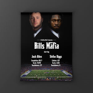 Bills Mafia Poster Stefon Diggs , Josh Allen Buffalo Bills