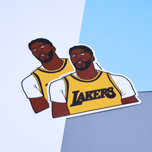 (Set of 5) Anthony Davis LA Lakers Stickers