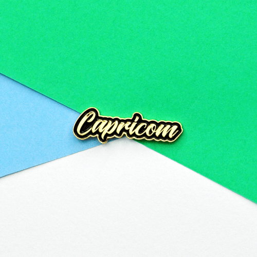 capricorn soft enamel pin