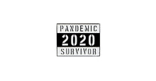 Load image into Gallery viewer, Pandemic Survivor pin( Black and White )
