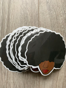 Curly Afro Stickers (Set of 5)