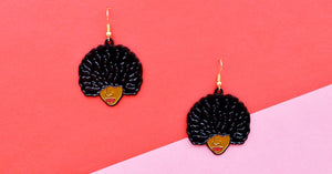 Curly Afro Earrings