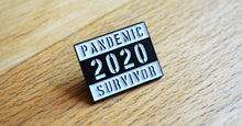 Load image into Gallery viewer, Pandemic Survivor pin( Black and White )