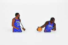 Load image into Gallery viewer, Paul George enamel pin and Kawhi Enamel pin for the clippers in blue